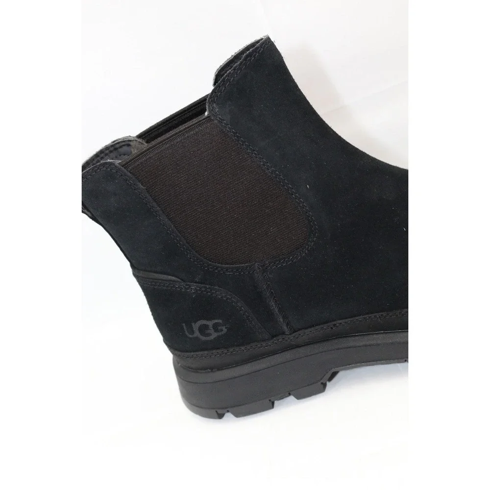 UGG CHELSEA MEN BOOTS LEATHER Black Size 7 / UK 6 / EU 40 / JP 25